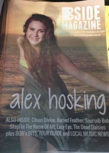 Cover story about promising young musician Alex Hosking by Libby Parker